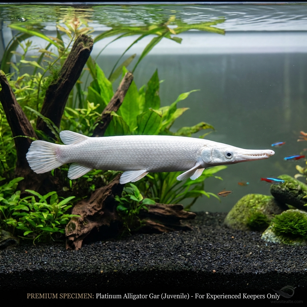 Platinum Alligator Gar (Atractosteus spatula) - Juvenile