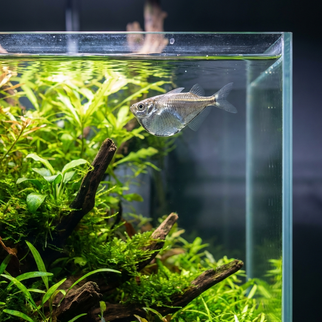 Platinum Hatchetfish (Thoracocharax stellatus)